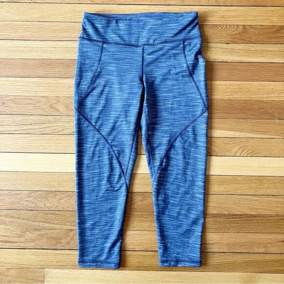 Patagonia Grey Space Dye Performance Workout Centered Crops Leggings Medium - Picture 1 of 11